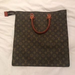 LOUIS VUITTON sac plat purse tote monogram bag